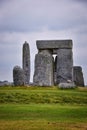 Stonehenge prehistoric monument on Salisbury Plain in Wiltshire, England, United Kingdom, September 13, 2021. A ring circle of hen Royalty Free Stock Photo