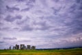 Stonehenge prehistoric monument on Salisbury Plain in Wiltshire, England, United Kingdom, September 13, 2021. A ring circle of hen Royalty Free Stock Photo