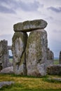 Stonehenge prehistoric monument on Salisbury Plain in Wiltshire, England, United Kingdom, September 13, 2021. A ring circle of hen Royalty Free Stock Photo