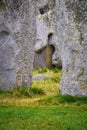 Stonehenge prehistoric monument on Salisbury Plain in Wiltshire, England, United Kingdom, September 13, 2021. A ring circle of hen Royalty Free Stock Photo