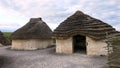 Stonehenge prehistoric monument, Stonehenge Neolithic Houses Exhibition - Salisbury, England Royalty Free Stock Photo