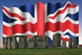 The Union Jack in Stonehenge Royalty Free Stock Photo