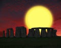 Stonehenge prehistoric monument in Wiltshire, England, 2 miles west of Amesbury. Royalty Free Stock Photo