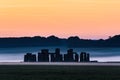 Stonehenge with mist in foreground