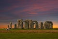 Stonehenge at sunset Royalty Free Stock Photo