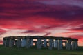 Stonehenge Sunset Royalty Free Stock Photo