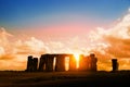 Stonehenge at sunset United Kingdom