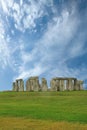 Stonehenge under a blue sky, England