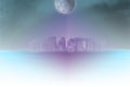 Stonehenge under full moon Royalty Free Stock Photo