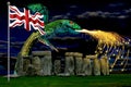 Stonehenge Union Jack and Grago Royalty Free Stock Photo