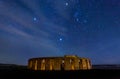 Stonehenge War Memorial at Maryhill at night with stars Royalty Free Stock Photo