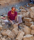 Stonemason at work