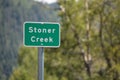 Stoner Creek Sign in Montezuma County Colorado