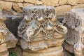 Stones of Ancient Greek-Roman amphitheatre in Myra, old name - Demre, Turkey. Myra - antique town in Lycia where small town of