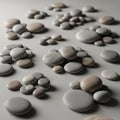 The stones are arranged in small groupings, creating a visually pleasing pattern Royalty Free Stock Photo
