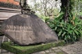 Stones autographed by famous people on territory of Rudana Art Museum