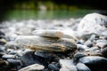 Stones balance and wellness retro spa concept, peaceful and unique inspiration, zen-like and well being tranquil composition Royalty Free Stock Photo