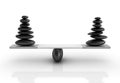 Stones Balancing on a Seesaw Royalty Free Stock Photo