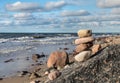 Stones on the Baltic Sea coast Royalty Free Stock Photo