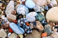 Stones on a beach in Karlovasi, Greece