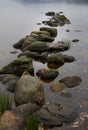 Stones at the lake shore