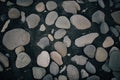 Stones on a black beach in Icelandn Royalty Free Stock Photo