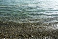 Stones on the bottom on the beach