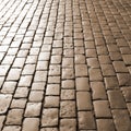 Stones called sampietrini in italian language for the pavement