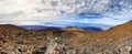 Stones and clouds on the top of Teide volcano, Panorama, Tenerife, Canarian Islands