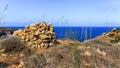 Stones on the coastline of Malta Royalty Free Stock Photo