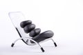 Stones in a deck chair Royalty Free Stock Photo