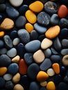 Stones of different shapes and colors. Concept of tranquility and balance.