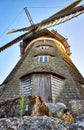 Stones at the Dutch windmill on Usedom. Germany