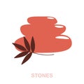 Stones flat icon. Colored element sign from spa therapy collection. Flat Stones icon sign for web design, infographics