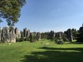 Stones, grass, blue sky, natural wonders