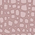 Stones handdrawn seamless brown pattern. Vector illustration. Royalty Free Stock Photo