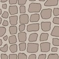 Stones handdrawn seamless brown pattern. Vector illustration. Royalty Free Stock Photo