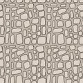 Stones handdrawn seamless brown pattern. Vector illustration. Royalty Free Stock Photo