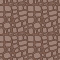 Stones handdrawn seamless brown pattern. Vector illustration. Royalty Free Stock Photo