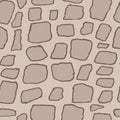 Stones handdrawn seamless brown pattern. Vector illustration. Royalty Free Stock Photo