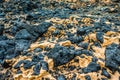 Stones from hardened volcanic lava in Lanzarote