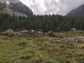 Stones houses in Balme, Italy