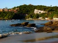 Pedras na praia de JoÃÂ£o Fernandes em BÃÂºzios, Rio de Janeiro, no final da tarde.