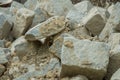 Stones lying on a construcion site Royalty Free Stock Photo