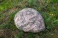 Stones lying in a meadow. Field stones left behind