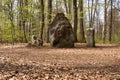 Stones in a monument in a German forest