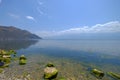 Stones & mountain by the lake in Dali-- Erhai