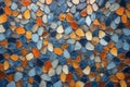 Stones orange blue background. Generate Ai Royalty Free Stock Photo