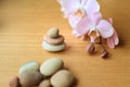 Stones and orchid flower- decoration