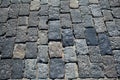 Stones paving the old texture background Royalty Free Stock Photo